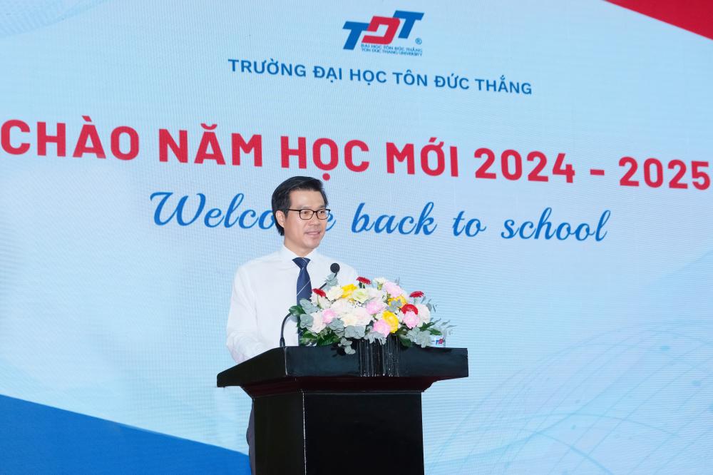 TS. Trần Trọng Đạo  - Hiệu trưởng TDTU, phát biểu tại Chương trình Chào năm học mới 2024 - 2025